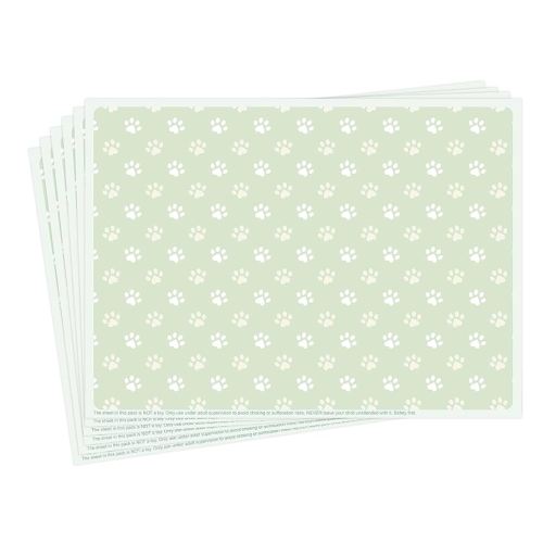 Disposable Placemats for Baby, Sticky Disposable Table Mats Babies Toddlers Placemats for Dining Table, Restaurants, Preschool & Parties–Cat Paw Fun Designs 60 Pack, 12x16 Inches