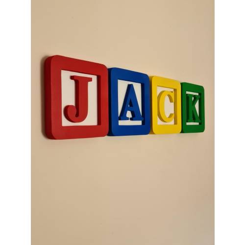 Toy Story Style Wooden Alphabet Blocks. Name Blocks. Personalised Blocks. Nursery Decor.