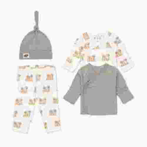 M+A by Monica + Andy Organic Cotton Gender Neutral Baby Welcome Home Cuddle Box, Sizes Preemie - 3 Months