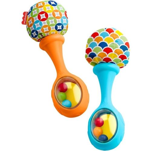 Fisher-Price  Soft Newborn Rattle 'n Rock Maracas (Set of 2)