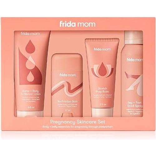 Frida Mom Pregnancy Skincare Set, Body Relief for Stretch Marks, Dry Skin, Swelling, & Chafing - 4pk Set