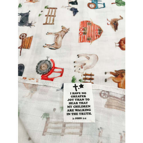 Raised On Milk & Jesus Farm Swaddle Blanket – AmorClothingCo.