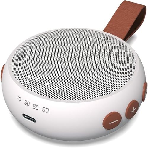 Mini Travel White Noise Machine Portable Sound Machine Baby with 30 Soothing Sounds 32 Volume Levels Baby Sleep Soother Rechargeable Sound Therapy Shush Pink Brown Noise Sleep Machine for Kid Adult