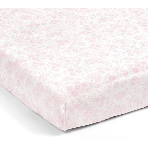 Lush Decor Garden of Flowers Soft & Plush Fitted Crib Sheet, 52"x 28", Pink
