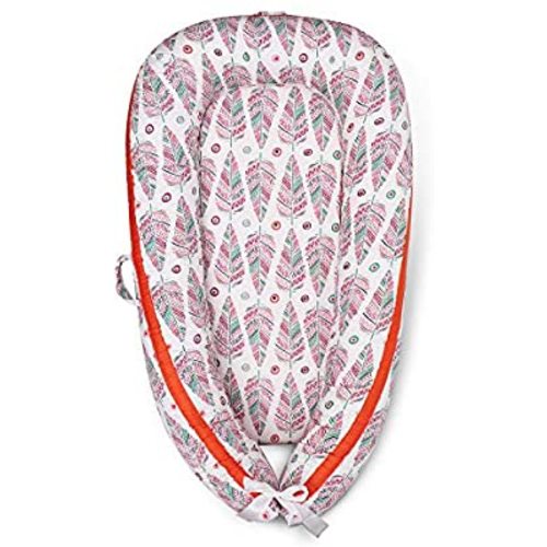 Uaugh Baby Lounger – Co Sleeper – Snuggle Nest for Infants – Skin-Friendly and Breathable – Comfortable and Cute Baby Lounger Pillow – Ideal for nest – Great Gift for New Moms (Feather)