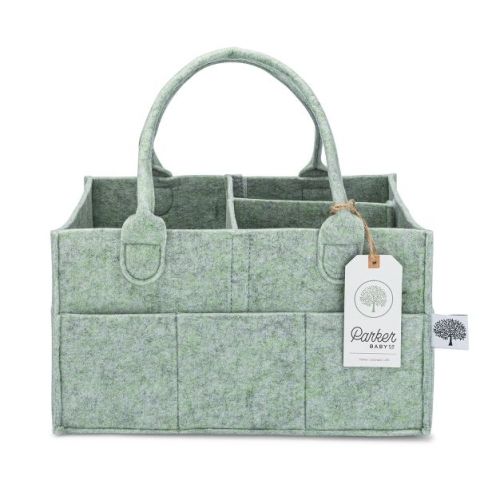 Parker Baby Co. Felt Diaper Caddy Regular - Sage Green
