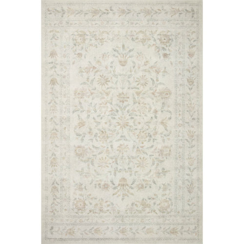 Rifle Paper Co. x Loloi Courtyard Yellow / Multi Area Rug feat. CloudPile & Reviews | Wayfair