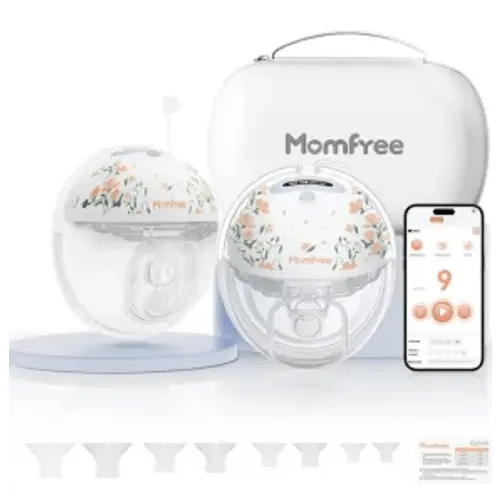 MOMFREE 2-Pack Hands-Free Electric Pumps Wireless App Compatible with 3 Modes 9 Levels Independent Breastmilk Storage Soft Sealed Cushion Insert for Newborn Care - TikTok shop