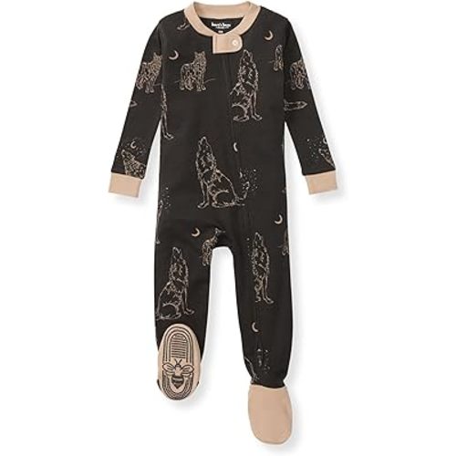 Burt's Bees Baby Boys' Pajamas, Zip-Front Non-Slip Footed Sleeper, Organic Cotton