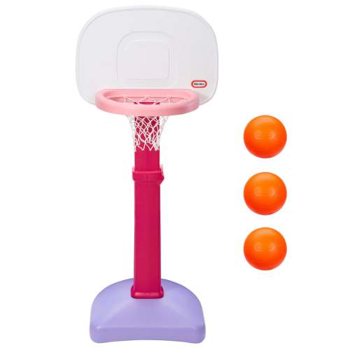 TotSports Easy Score Pink Basketball Set with 3 Basketballs