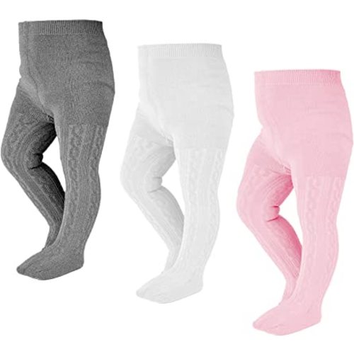 EPEIUS Baby Girl Tights Thick Cable Knit Leggings Stockings Cotton Pantyhose for Newborn Infant Toddler 3/4/5/6 Pack