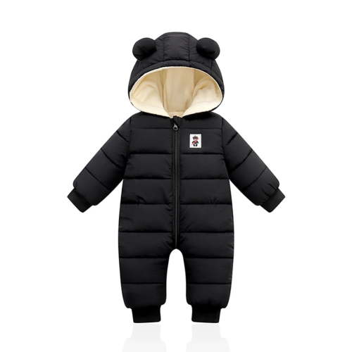 Usaibhir Newborn Baby Snowsuit Winter Coat Fleece Lining Warm Hoodie Romper Puffer Jacket Infant Jumpsuit Bodysuits 3-24 Months