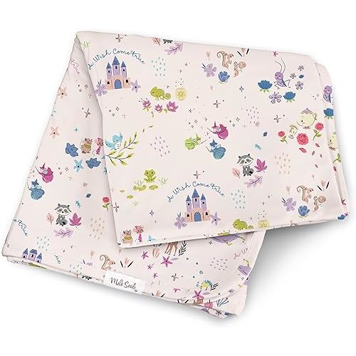 Milk Snob Disney A Wish Come True Baby Boy/Girl Swaddle Blanket, Soft Receiving, Security and Play, Toddler Infant NewbornBedding, Baby Shower, Baby Registry Gender Neutral Gift, 34 * 34 inches