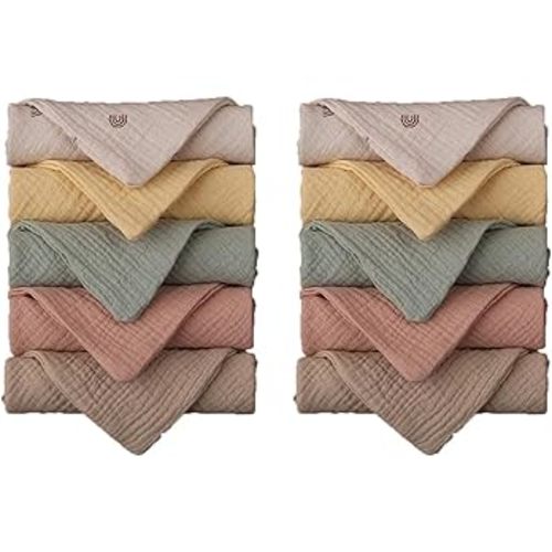 10 Pack Muslin Baby Cotton 25 x 25 cm, Super Absorbent Cotton Soft and Breathable Gauze Towels, Soft Muslins, Baby Muslins, Cotton for Newborns Babies (Random Colour) : Amazon.es: Baby Products