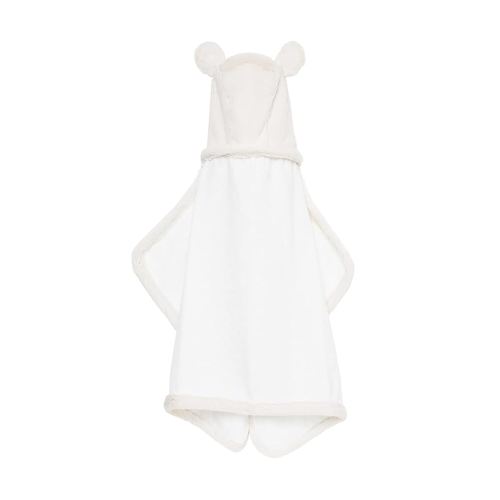 Little Giraffe Luxe Baby Towel with Ears, 24" x 41", Cream
