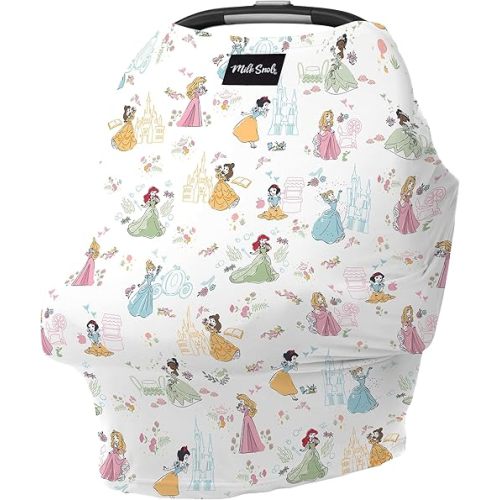 Milk Snob Original Disney Princess 5-in-1 Cover, Added Privacy for Breastfeeding, Baby Car Seat, Carrier, Stroller, High Chair, Shopping Cart, Lounger Canopy - Newborn Essentials, Nursing Top