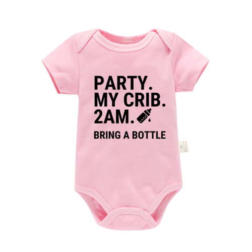 Gessp Baby Onesie Baby Short Sleeve Bodysuits(Pink,0-3 Months)
