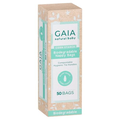 Gaia Baby Biodegradable Disposable Nappy Bags 50 Pack | Nappy Bins | Baby Bunting AU