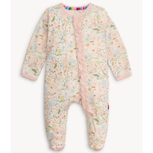 Magnetic Me® Baby Girls Newborn-9 Months Long Sleeve Charlotte Floral-Printed Footie Coverall