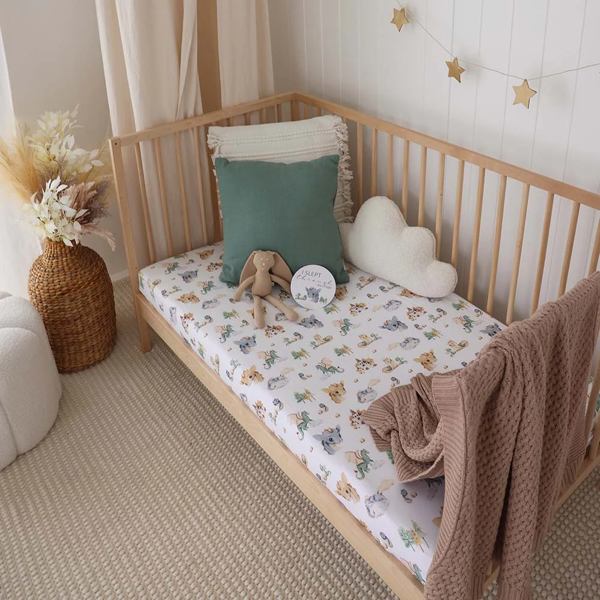 Dragon Organic Fitted Cot Sheet | Snuggle Hunny
