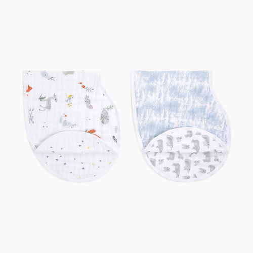 Cotton Muslin Burpy Bibs (2 Pack) - Naturally
