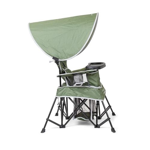 Baby Delight Go with Me Venture Portable Chair | Indoor and Outdoor | Sun Canopy | 3 Child Growth Stages | Moss Bud Green - Moss Green