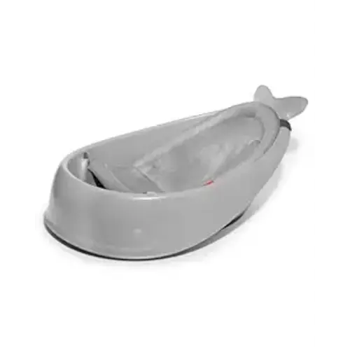 Skip Hop Infant Bath Tub 3-Stage Grow With Baby Smart Sling MOBY Bathtub Grey Age 0+