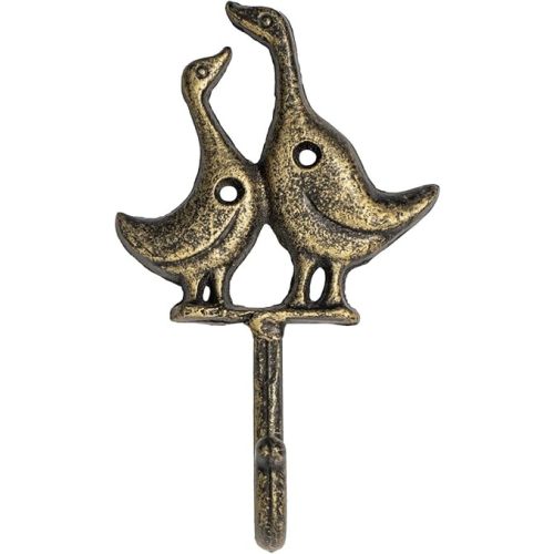 FantasHome Wall Mounted Cast Iron Home Décor Single Hook (Ducks)