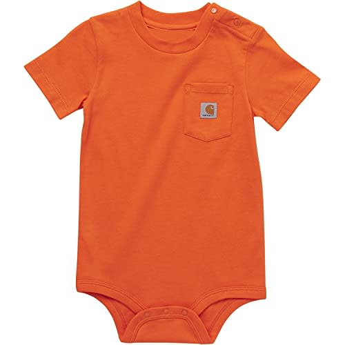 Carhartt baby-girls Short-sleeve Bodysuit Pocket T-shirt Onesie