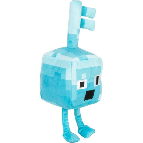 JINX Minecraft Dungeons Happy Explorer Diamond Key Golem Plush Stuffed Toy, Blue, 7" Tall