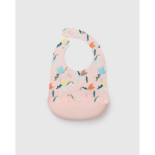 Silicone Bib Printed - Unicorn Ballet