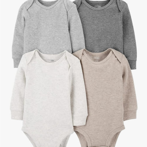 Simple Joys by Carter's Baby 4-Pack Long-Sleeve Thermal Bodysuit