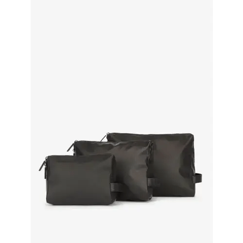 Water Resistant Zippered Pouch Set (3 Pieces) in Black | CALPAK