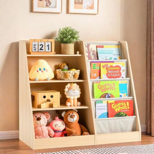 FONTOI Kids Book Storage for Kids Rooms, Magazine Rack, Bookshelf Nursery Wall, Toy Organizer for Toddler, Kid Shelving
