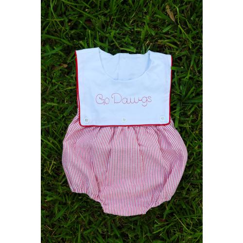 Georgia Bulldogs Embroidered Baby Bubble - Go Dawgs Gameday Outfit