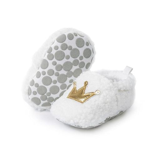 Meckior Save Beautiful Cute Cartoon Infant Unisex Baby Warm Cotton Anti-Slip Soft Sole First Walkers Shoes