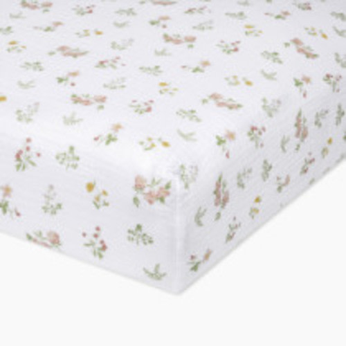 Aden + Anais Essentials Cotton Muslin Crib Sheet - Country Floral