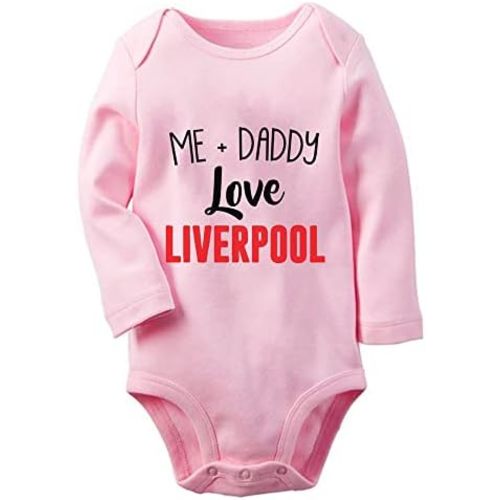 Me + Daddy Love Liverpool Baby Bodysuit Girl boy Infant Toddler Organic Clothes