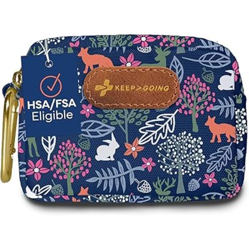 KeepGoing Small Travel First Aid Kit Kids – 60 Pc. Mini First Aid Kit for Purse, Diaper Bag, & Backpack with Latex-Free Bandages – 4 Oz., & 4.5 x 3.5 x 2 in, TSA-Approved