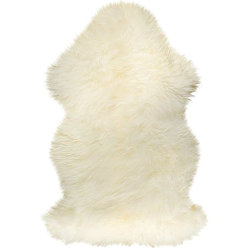 Natural Sheepskin Rug with Thick and Lush 2.5 Inch Pile | Fluffy, Hypoallergenic Sheep Fur Rug with Anti-Skid Back | 2 x 3 ft Small Sheepskin Wool Area Rugs, Natural