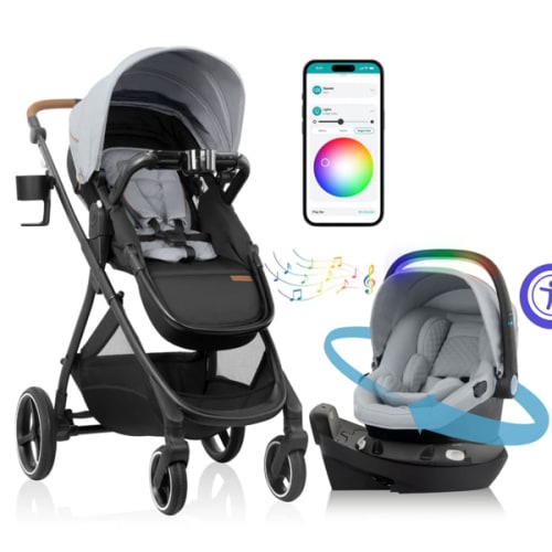 Evenflo Shyft Intuiti+ Travel System featuring Revolve180 LiteMax NXT with SensorySoothe Green and Gentle - Evenflo® Official Site – Evenflo® Company, Inc