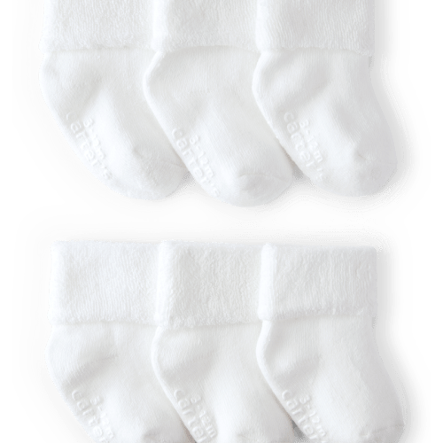 White Baby 6-Pack Terry Booties | Carter’s Oshkosh Canada