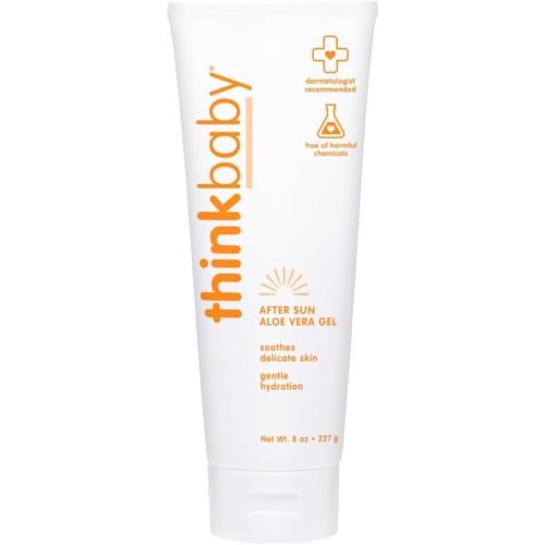 THINK Thinkbaby Aloe Vera Gel, After Sun Relief, 8 Fl Oz, EWG Verified Natural After Sun Skincare for Face & Body - Hydrating, Soothing & Moisturizing Sunburn Solution for Babies & Toddlers