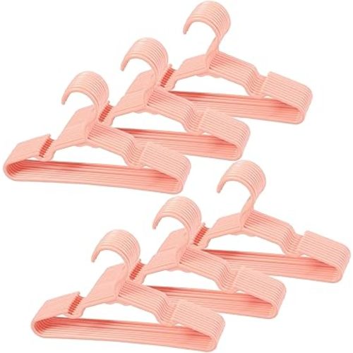 60 pcs Pink Baby Nursery Closet Hangers,Non-Slip Laundry Infant Pant Hanger for Newborn Clothes,Ultra-Thin Child Coat Hanger for Girl Boy Toddler Kid
