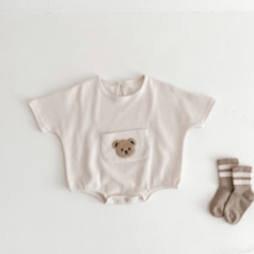 Teddy on a Pocket Romper – Teeny Mini Me