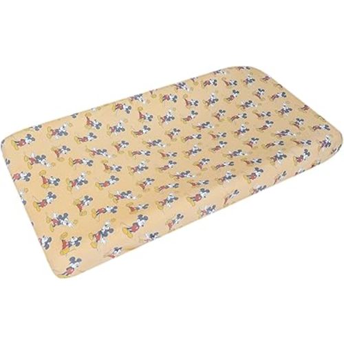 Premium Knit Diaper Changing Pad Cover "Mickey Mouse" by Copper Pearl