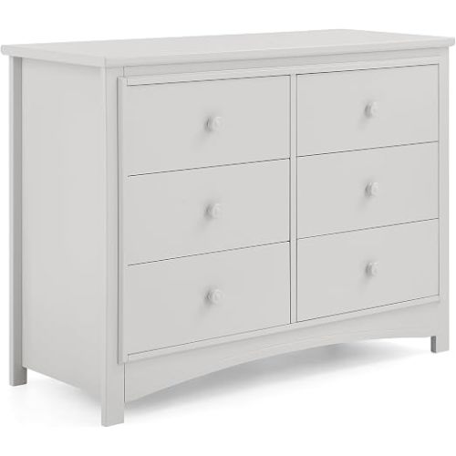 Delta Children Perry 6 Drawer Dresser - Greenguard Gold Certified, Moonstruck Grey