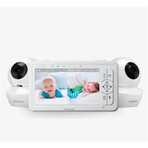 Babysense HD S2: Video Baby Monitor with 2 Cameras, Non Wifi, Split Sc
