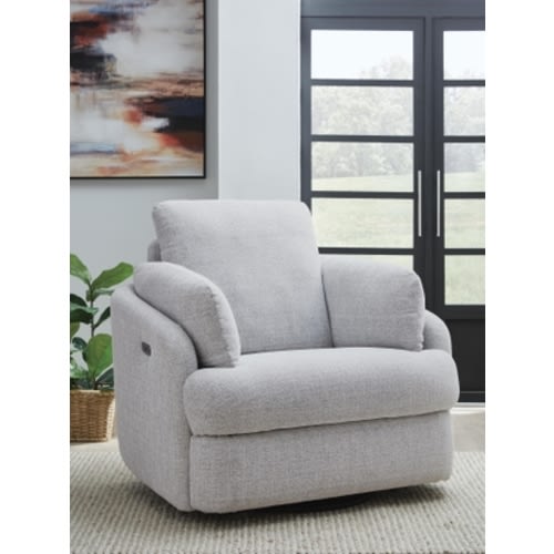 Alainmont Next-Gen Nuvella™ Performance Fabric Power Swivel Recliner