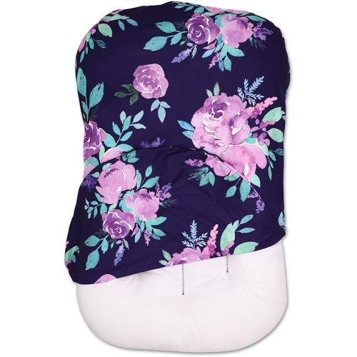 TANOFAR Baby Lounger Cover, Newborn Lounger Cover for Girls, Removable Nest Slipcover, Soft Comfortable, Machine Washable, Purple Flower
